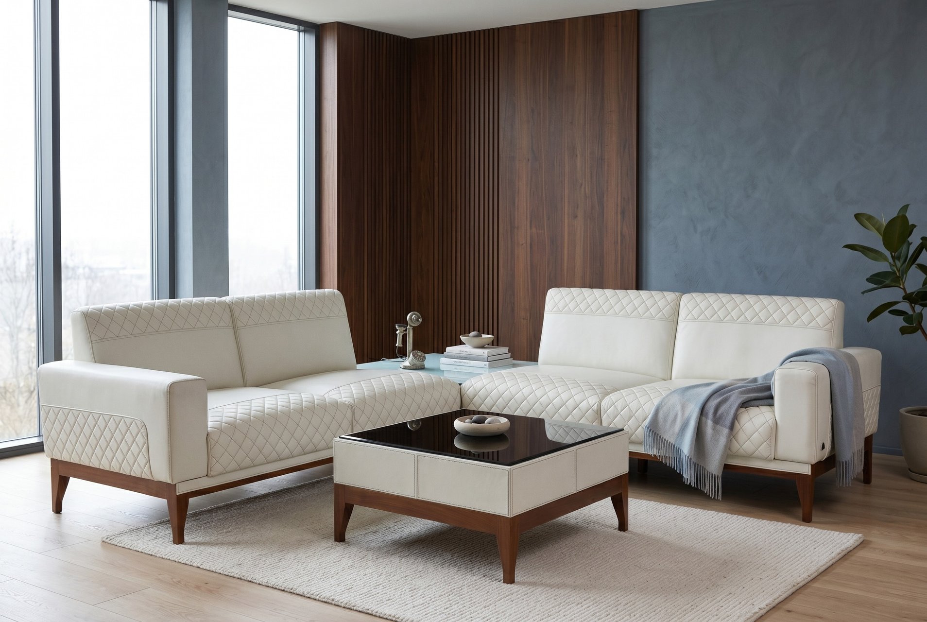 Flax Sofa and Table in situ