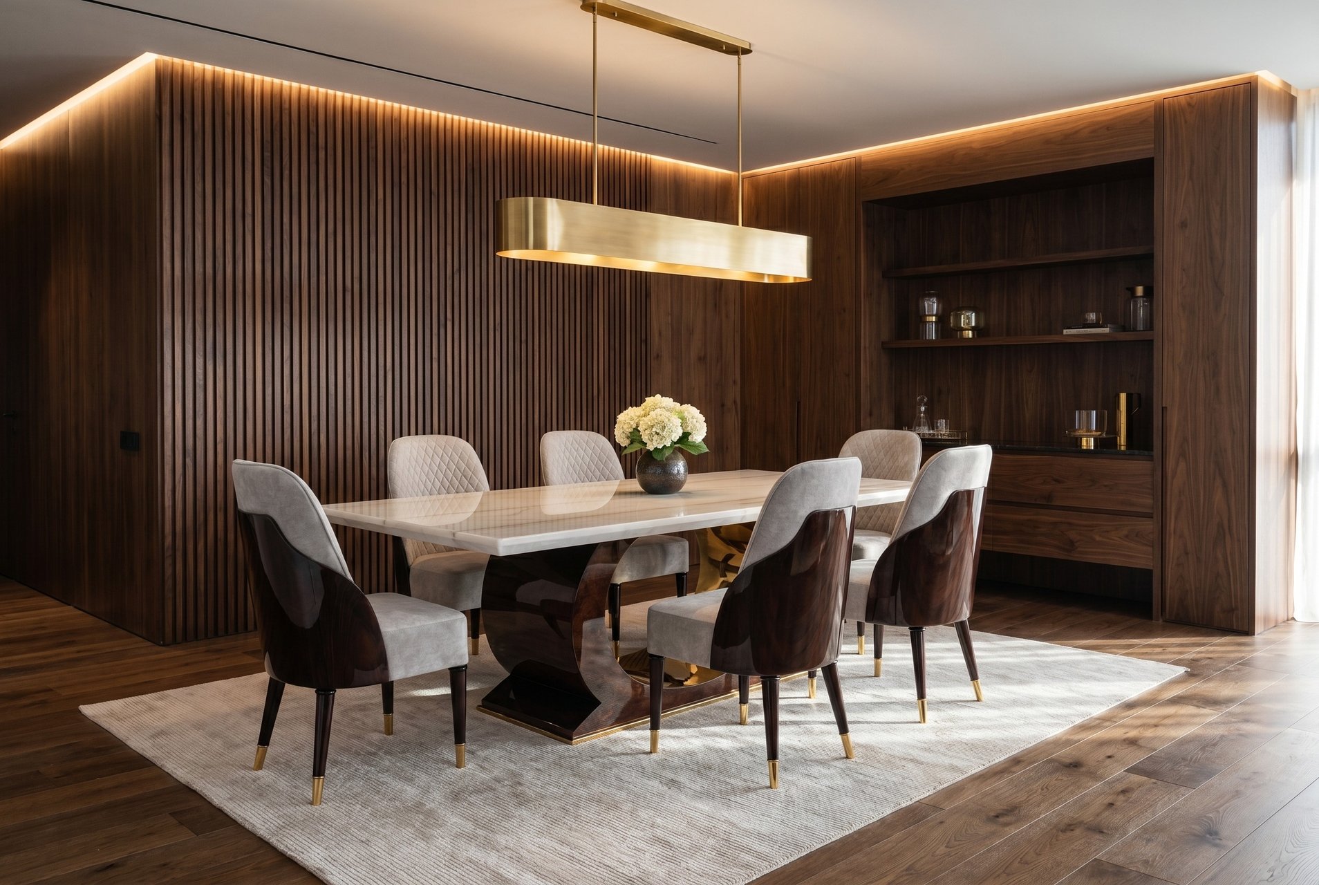 Half Moon Dining Set in situ