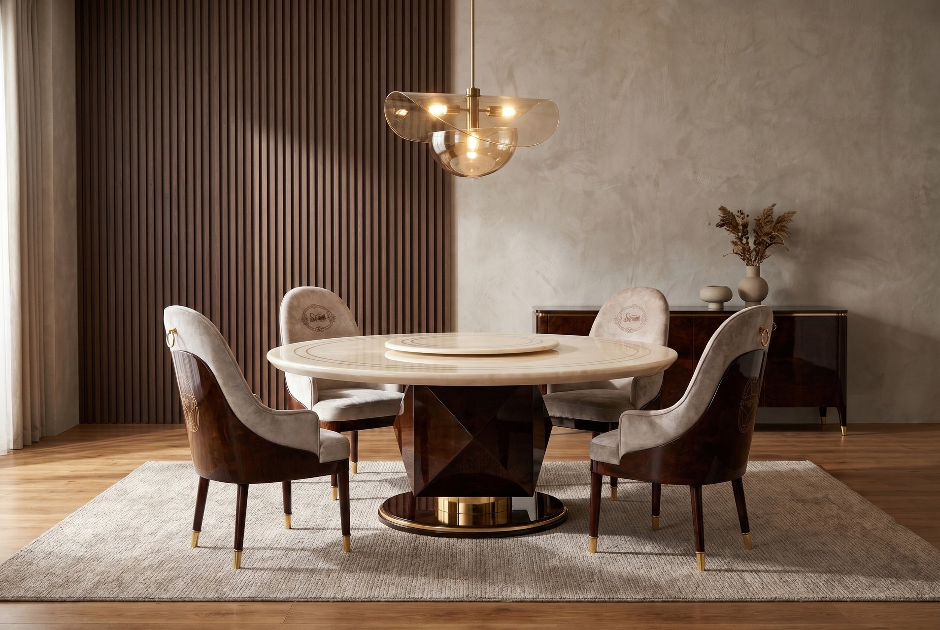 Round Hill Dining Set in situ