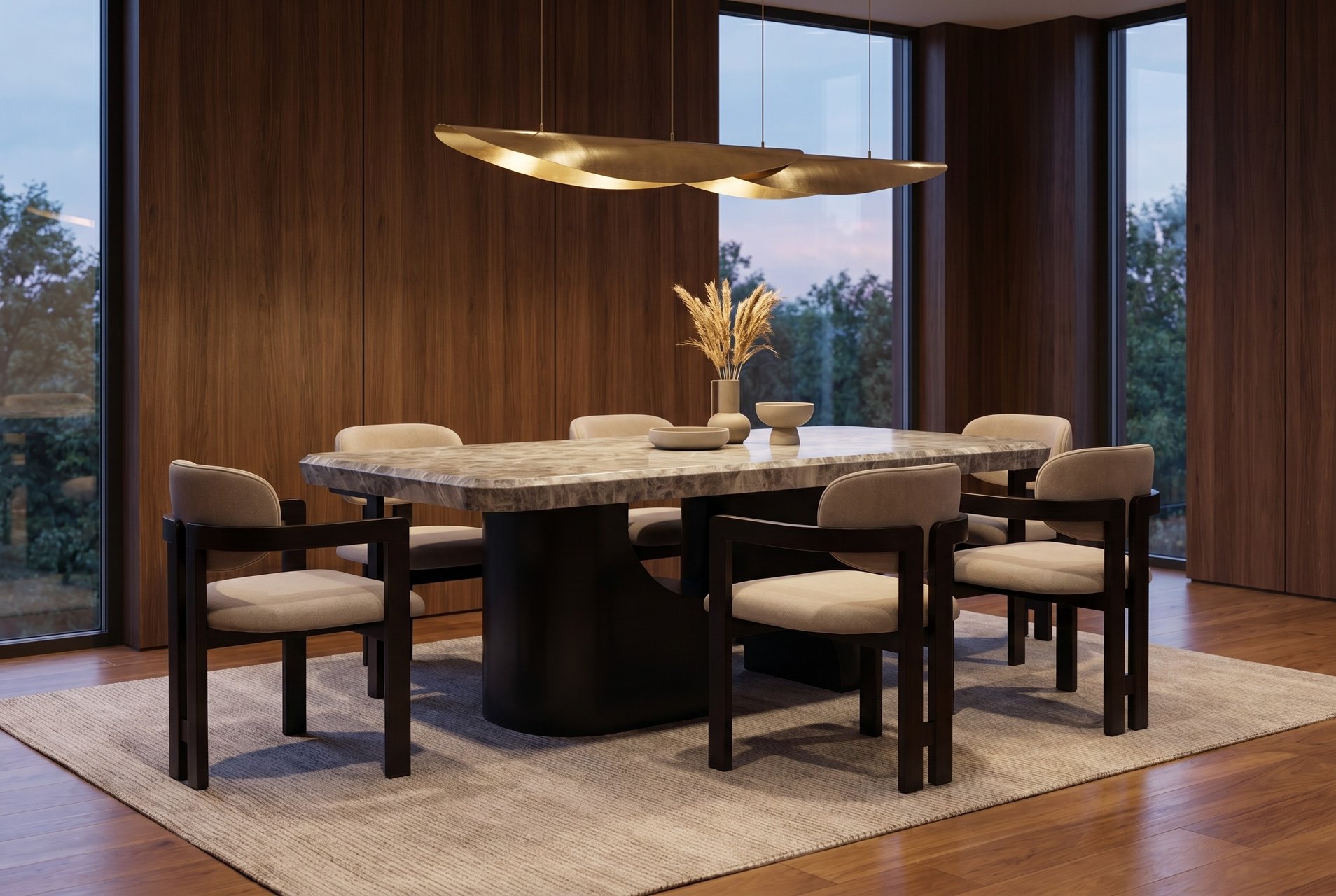 Siena Onyx Dining Table in situ
